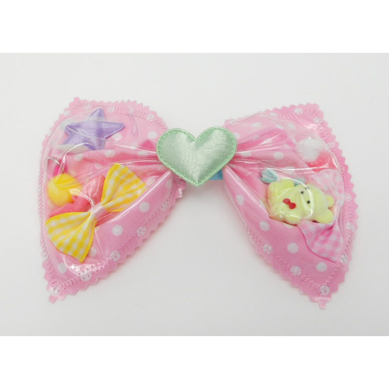 リボン甘カワヘアピン　ピンク