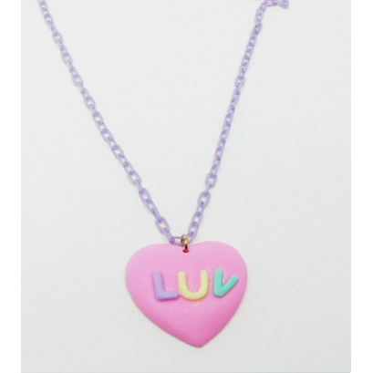 ハート甘カワネックレス 　ピンク